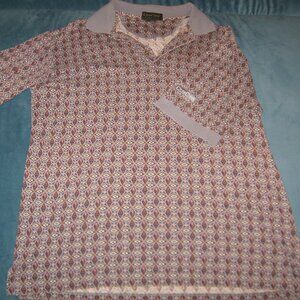 Vintage Cross Creek Polo Shirt – Geometric Print – Retro Vibes